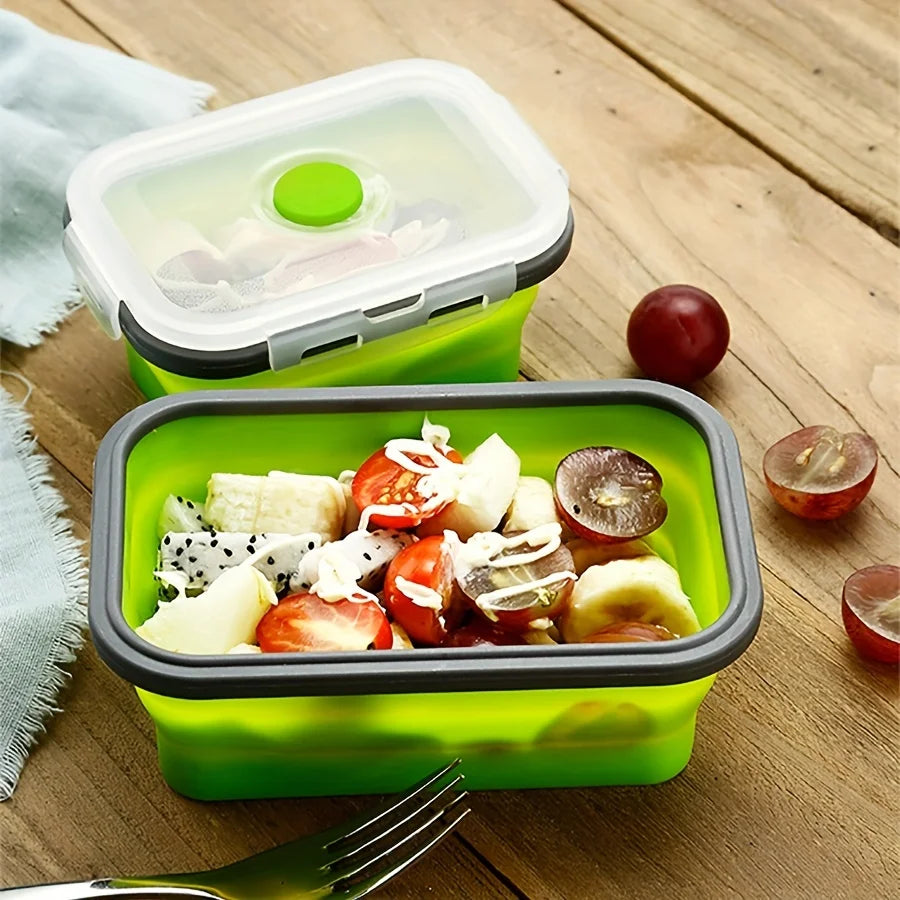 1/4pcs Collapsible Silicone Food Storage Container