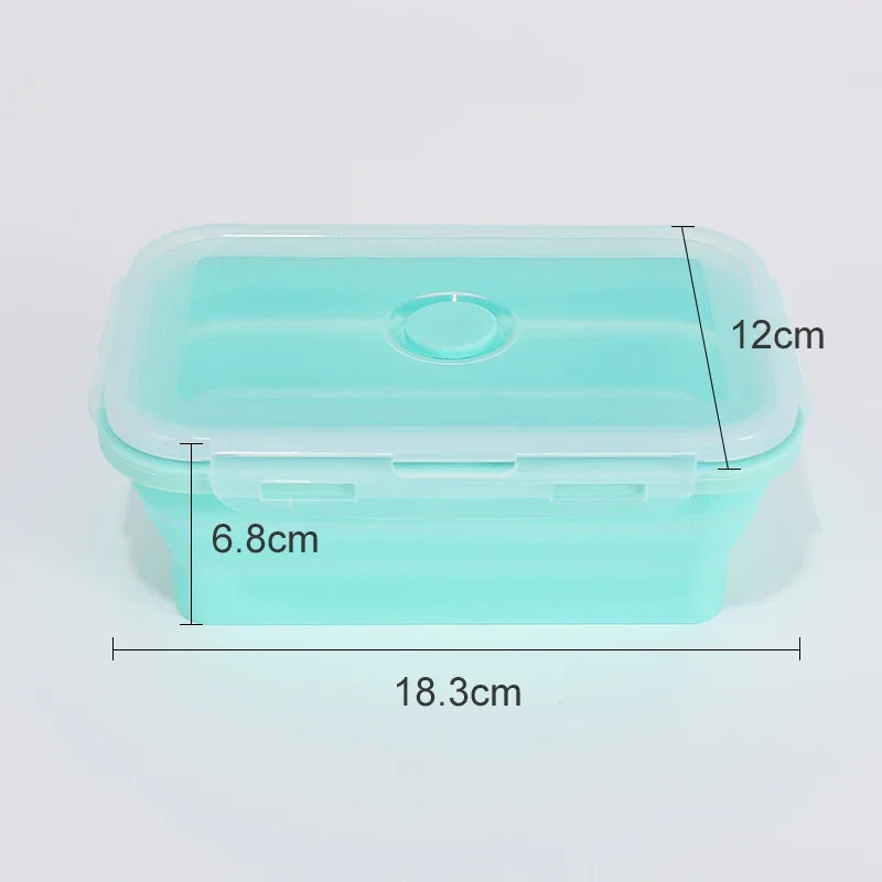 Collapsible Food Storage Containers Silicone Bowls with Lids-Perfect for Meal Preppers