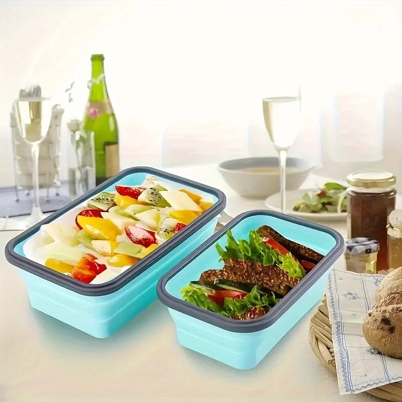 1/4pcs Collapsible Silicone Food Storage Container