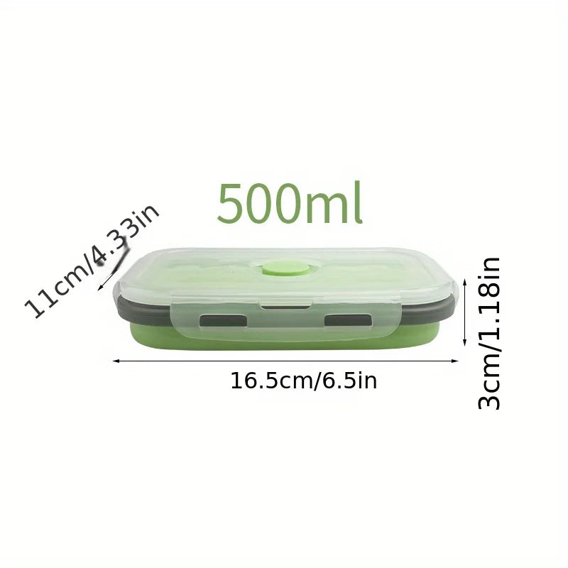 1/4pcs Collapsible Silicone Food Storage Container