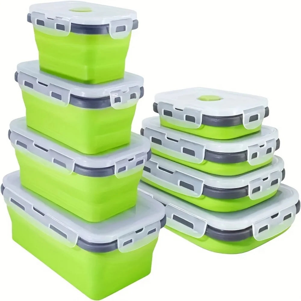 1/4pcs Collapsible Silicone Food Storage Container