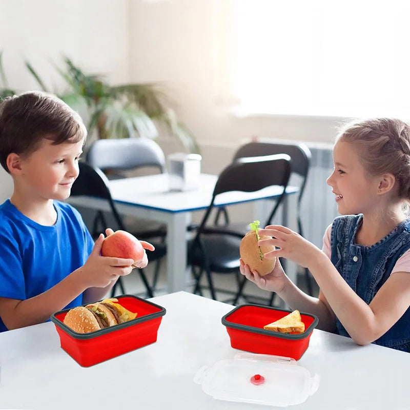Collapsible Food Storage Containers Silicone Bowls with Lids-Perfect for Meal Preppers