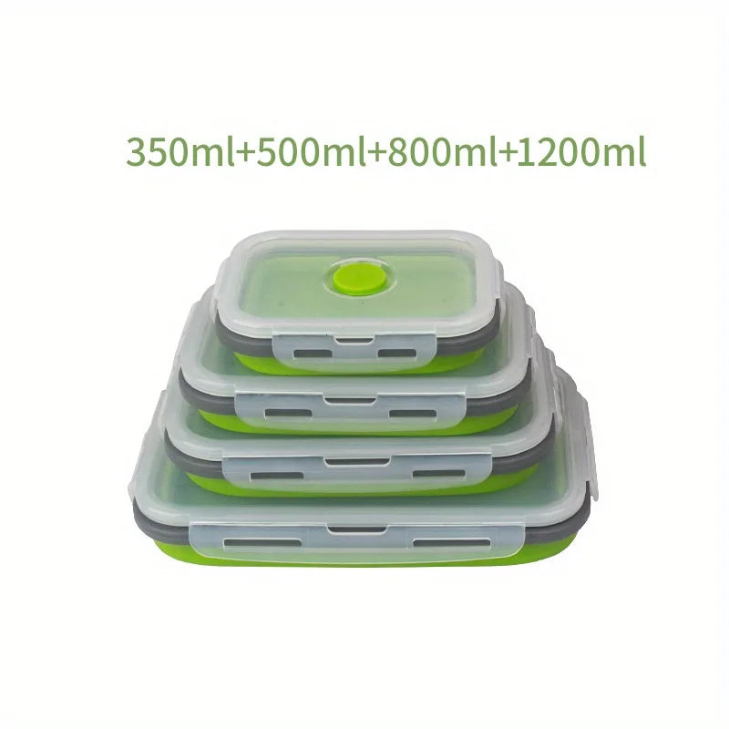 1/4pcs Collapsible Silicone Food Storage Container