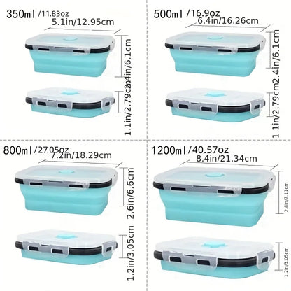1/4pcs Collapsible Silicone Food Storage Container