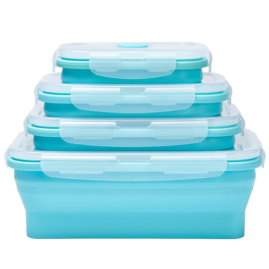 Collapsible Silicone Food Storage Container,Bento Lunch Boxes For Kitchen