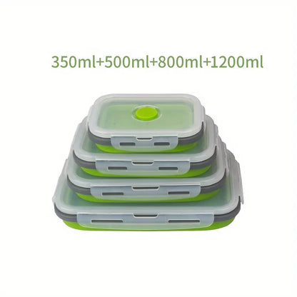 1/4pcs Collapsible Silicone Food Storage Container